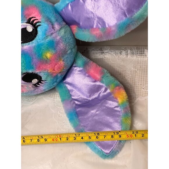Build a Bear Tie Dye Easter Bunny Plush Satin Ears Stuffed Animal Sewn Eyes 21" - Picture 10 of 15